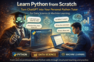 Python learning prompt for Data Science and Machine Learning beginners
